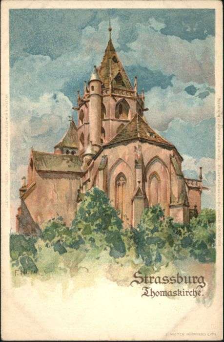 Strasbourg Alsace Strassburg_Elsass Thomas Kirche  Künstl