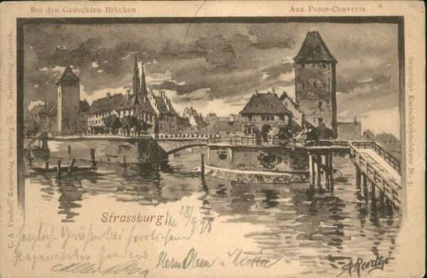 Strasbourg Alsace Strassburg_Elsass Brücke Künstler A Roe