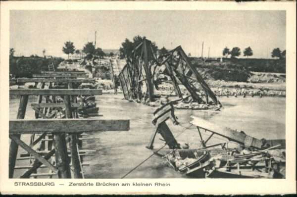 Strasbourg Alsace Strassburg_Elsass Zerstörte Brücke *