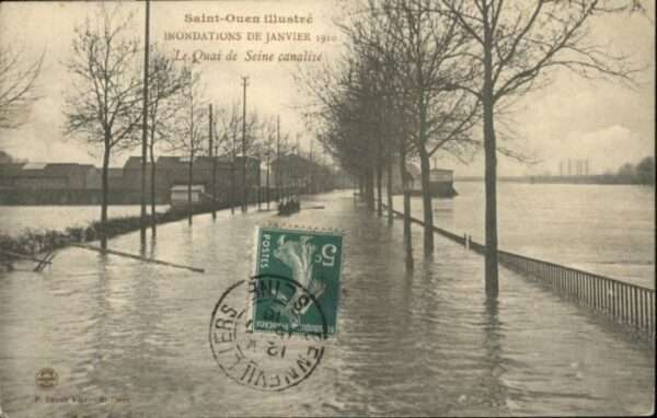 Saint-Ouen  93 Saint-Denis Quai Seine Canalise