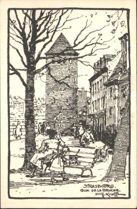 Strasbourg Alsace Strasbourg Quai Brücke Künstler Krall *