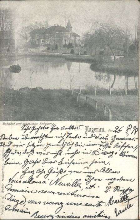 Hagenau Elsass Bahnhof Städtische Anlagen