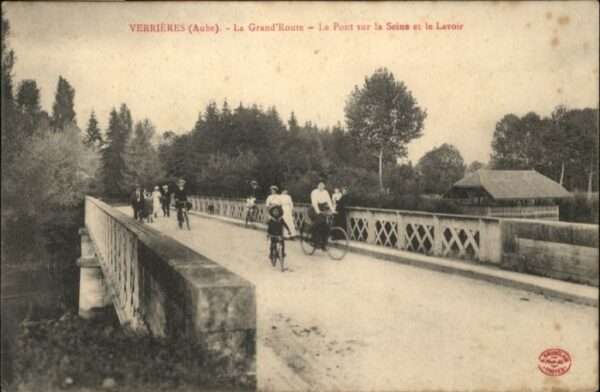 Verrieres Aube Grand Route Pont Seine Lavoir