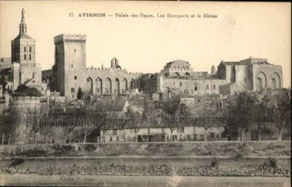 Avignon Vaucluse Avignon Palais Papes Remparts Rhone