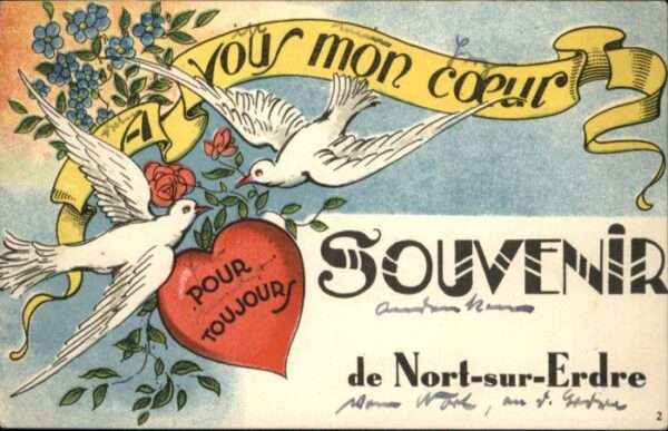 Nort-sur-Erdre Tauben Herz