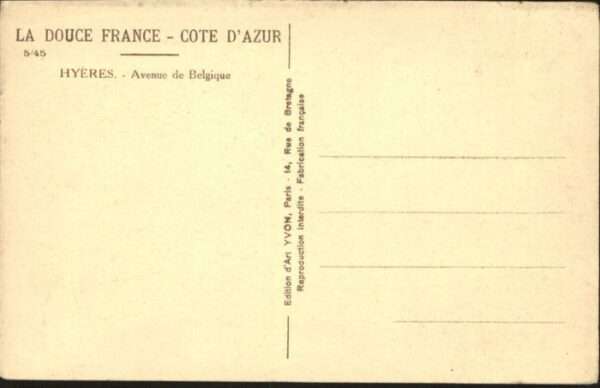 Hyeres Avenue Belgique – Bild 2