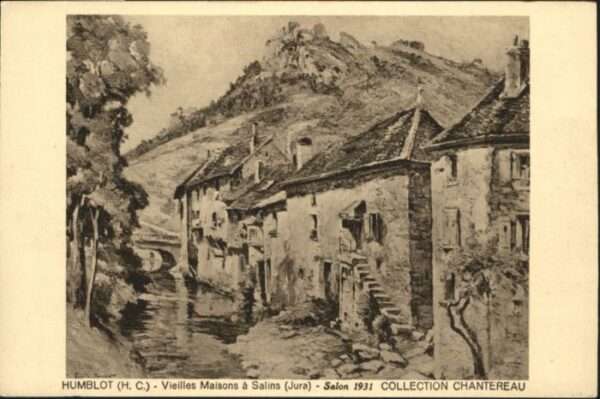 Salins-les-Bains Künstlerkarte Humblot Vieilles Maisons