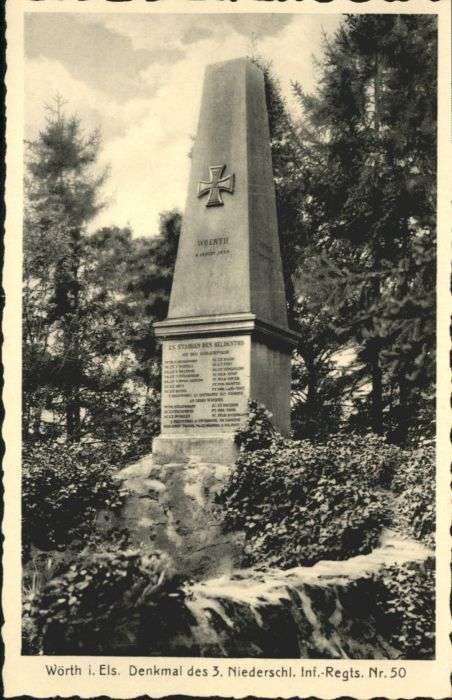 Woerth Elsass enkmal Infanterie Regiment Nr. 50