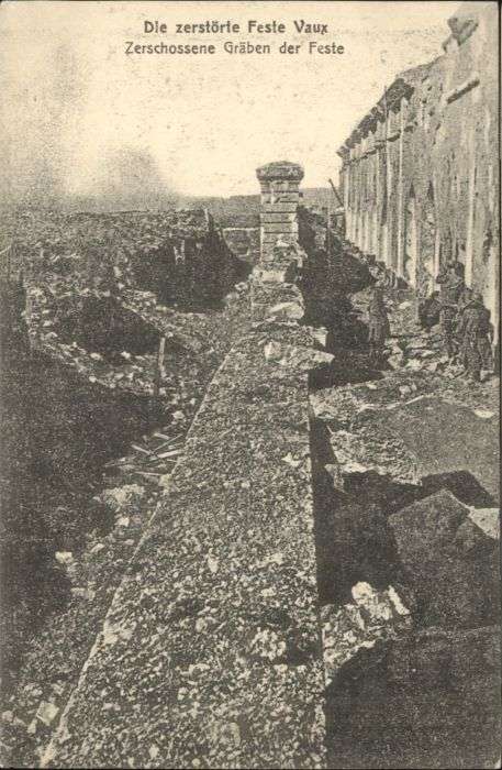 Vaux-devant-Damloup Feste Vaux Zerschossene Gräben Zerstöru