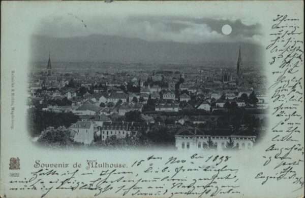 Mulhouse Muehlhausen Mulhouse Mondscheinkarte