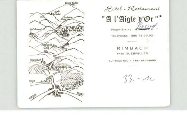 Rimbach-pres-Guebwiller Hotel Restaurant a l'Aigle d_Or Wappen – Bild 2