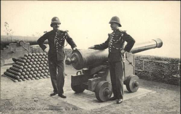 Monaco Carabieres Soldaten Kanone