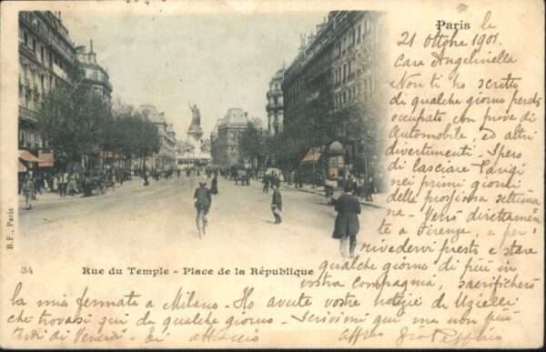 Paris Rue du Temple Place de la Republique