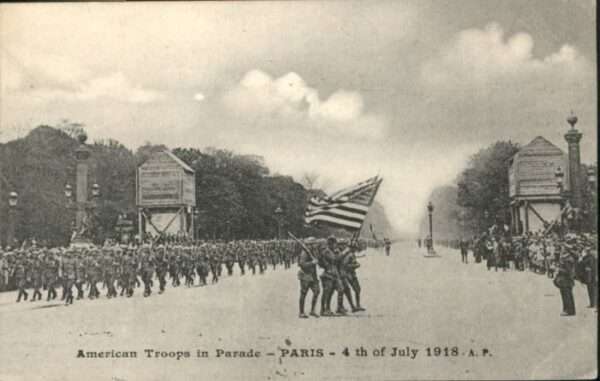 Paris American Troops in Parade