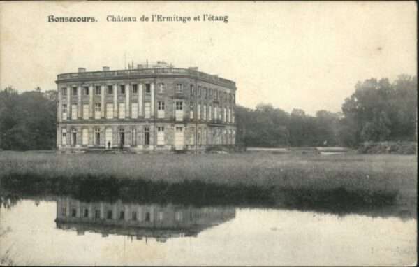 Bonsecours Belgien Chateau de l'Eremitage l'etang