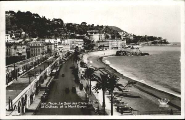 Nice Alpes Maritimes Nice Quai Etats-Unis Chateau Mont Boron