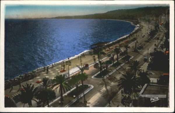 Nice Alpes Maritimes Nice Coucher Soleil Promenade Anglais