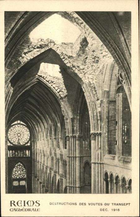 Reims Champagne Ardenne Reims Cathedrale Zerstörung