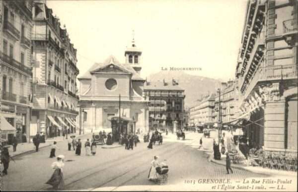 Grenoble Rue Felix-Poulat Eglise Saint-Louis