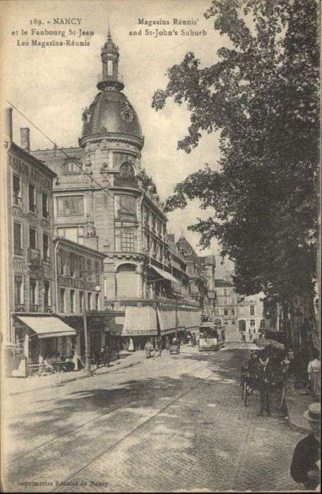 Nancy Lothringen Nancy Strassenbahn Magasins Reunis Faub