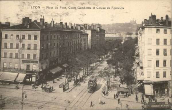Lyon France Lyon Strassenbahn Place Pont Cours Gamb