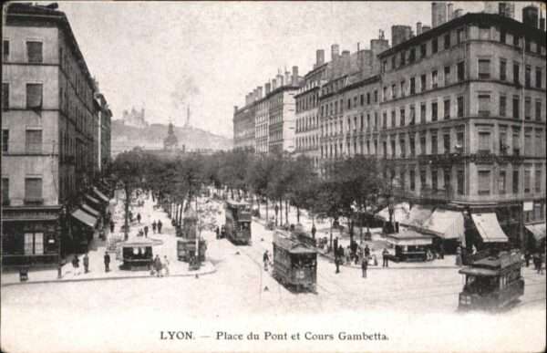 Lyon France Lyon Strassenbahn Place Pont Cours Gamb