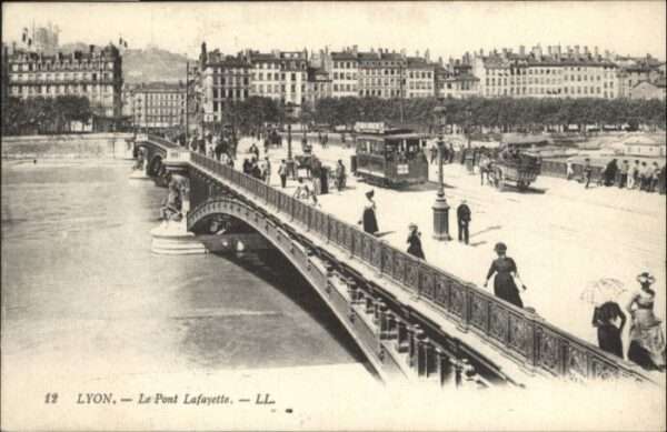 Lyon France Lyon Pont Lafayette Strassenbahn