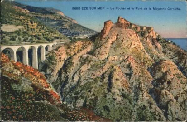 Eze 06 Eze Mer Rocher Pont Moyenne Corniche