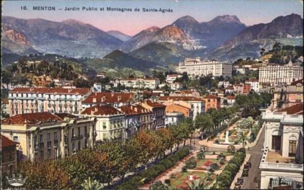 Menton Alpes Maritimes Menton Montagnes Sainte-Agnes Jardin Pu