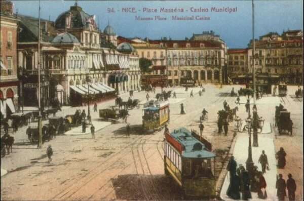 Nice Alpes Maritimes Nice Strassenbahn Place Massena Casino