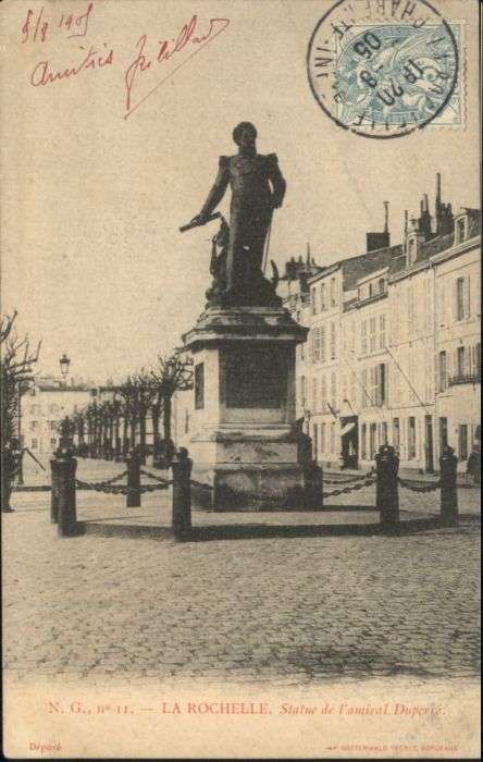 La Rochelle Charente-Maritime La_Rochelle Statue Amiral Duperre