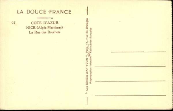 Nice Alpes Maritimes Nice la Rue des Bouchers – Bild 2