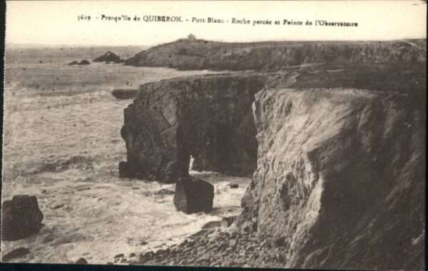 Quiberon Morbihan Quiberon Port Blanc Roche percee Pointe