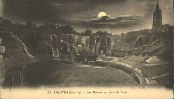 Saintes les Arenes au clair de lune