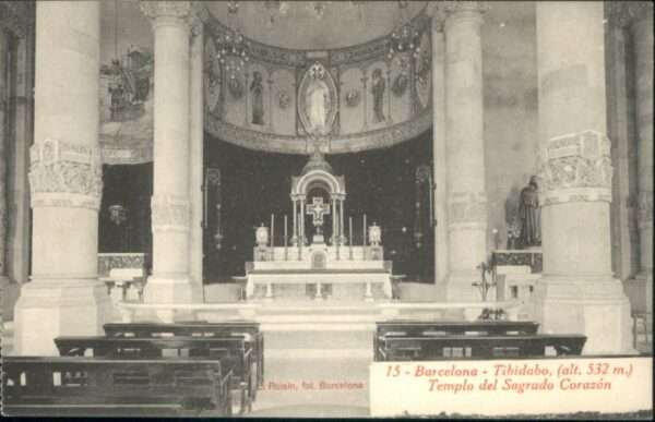 Barcelona Cataluna Barcelona Tibidabo Templo Sagrado Coraz