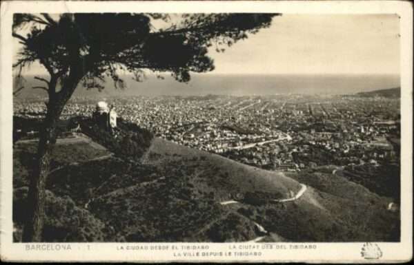 Barcelona Cataluna Barcelona Ciudad Desde Tibidabo