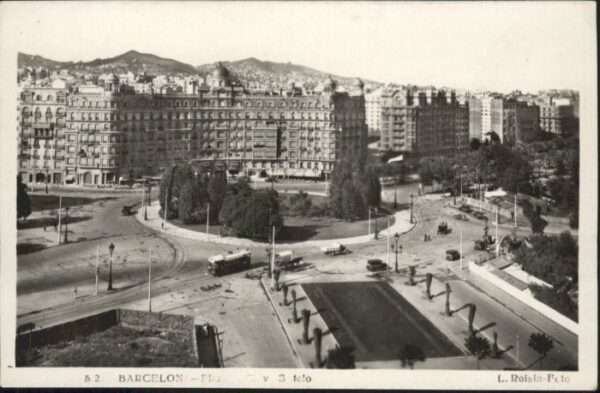 Barcelona Cataluna Barcelona Plaza Strassenbahn