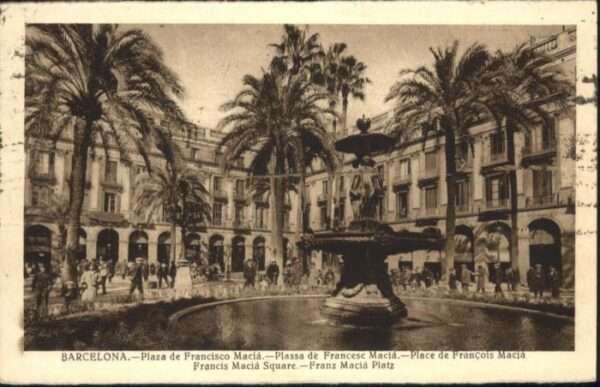 Barcelona Cataluna Barcelona Plaza Franciso Macia Franz Ma