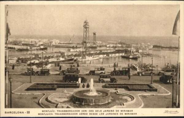 Barcelona Cataluna Barcelona Montjuich Transbordador Aereo
