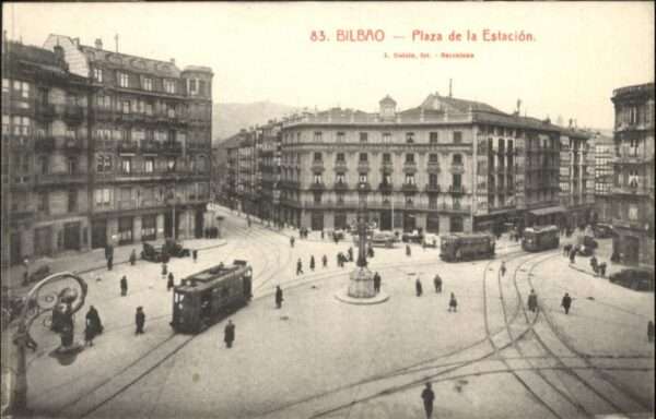 Bilbao Espana Bilbao Strassenbahn Plaza Estacion