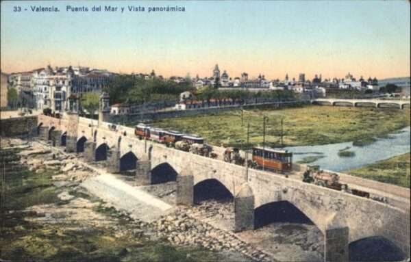 Valencia Valenciana Valencia Puente Mar Strassenbahn