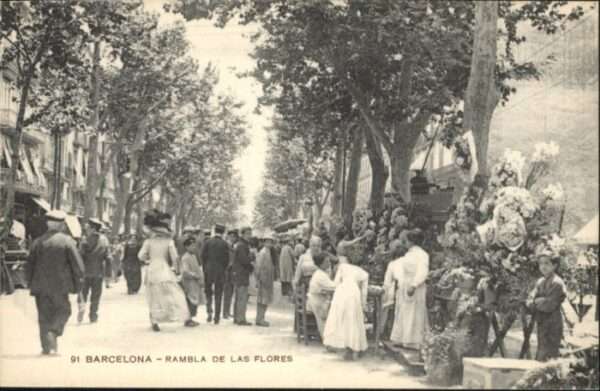 Barcelona Cataluna Barcelona Rambla Flores