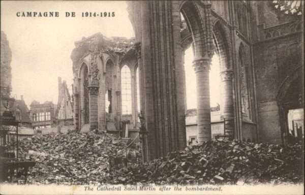 Ypern Ypres Ypres The Cathedral Saint Martin after