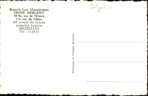 Bruxelles Bruessel Lace Manufacturer Diane Dergent – Bild 2