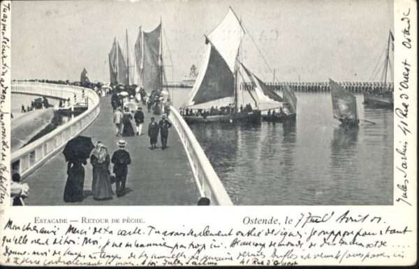 Ostende Oostende Ostende Estacade Retour de Peche