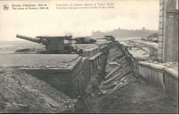 Ostende Oostende Ostende Tranchees canons devant le Pala