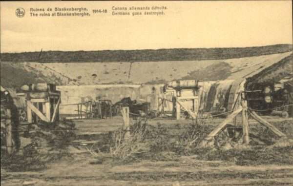 Blankenberghe Canons allemands detruits