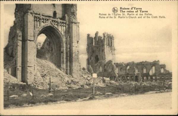 Ypern Ypres Ypres Ruines de l'Eglise Saint Martin H