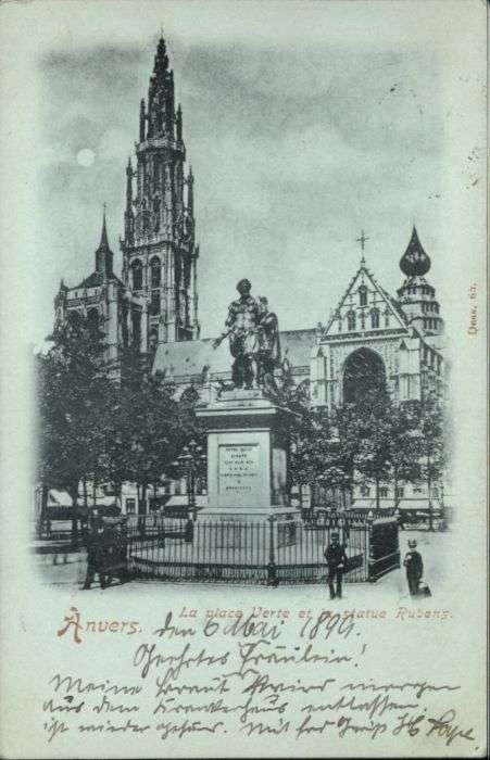Anvers Antwerpen Anvers La Place Verte la Statue Rubens