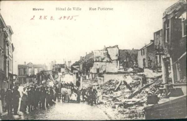 Herve Hotel de Ville Zerstörung Rue Potierue
